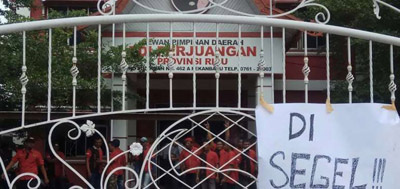 Kantor PDIP Riau Disegel Kadernya Sendiri, Ini Penyebabnya